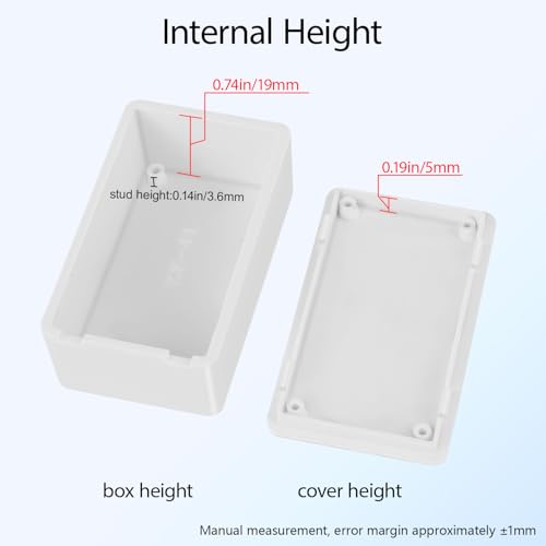 Project Box 8 Pieces Electrical Box Small Junction Box ABS Plastic Enclosure Power Electronic Case White 2.76" x 1.65" x 0.91"(70 x 42 x 23mm) - color: White, size: 2.76" x 1.65" x 0.91"