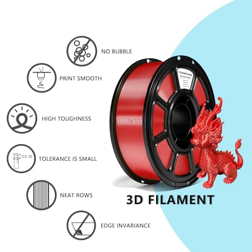 Silk Pla Plus Filament 2KG Bundle, 1.75mm+/- 0.02 mm,Red+Blue - color: A-1kg*2 Red+blue
