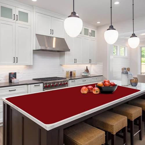 Silicone Protector Mat 47x24 Inch,Red - color: Red