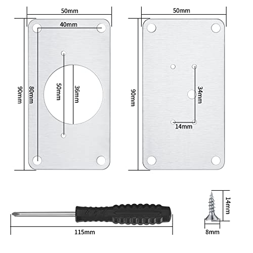 8 Pcs Cabinet Hinges Repair Plates, Cabinet Doors Hinge Repair Kit
