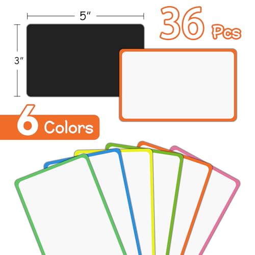 Dry Erase Magnets 36Pack 3x5, Reusable Small Board - color: Color-01-36 Pack, size: Rectangle-3"×5"