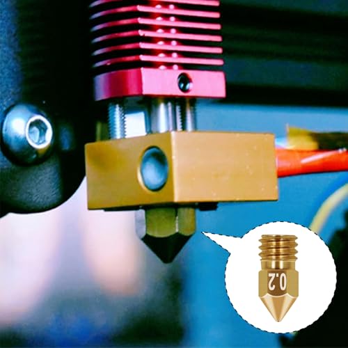 16Pcs 3D Printer Nozzles 0.2mm, Ender 3 Nozzle 0.2mm MK8 Extruder Nozzles Compatible for Creality Ender 3 /Ender 3 Pro/Ender 3 v2, Ender 5 Pro/Ender 5, CR-10/10S, Makerbot, Anet A8 3D Printer, - style: 16Pcs Ender 3 Nozzle 0.2mm