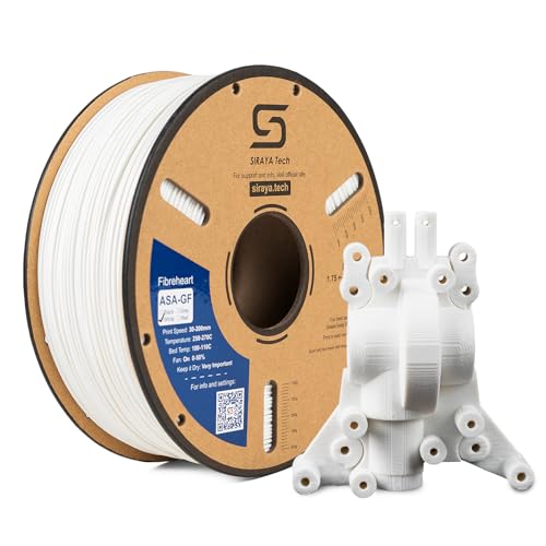 Siraya Tech Fibreheart ASA-GF 3D Printer Filament, White, 1kg - color: Asa-gf White