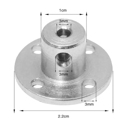 3mm Flange Shaft Coupling, 4 PCS - size: 3mm, style: 4PC