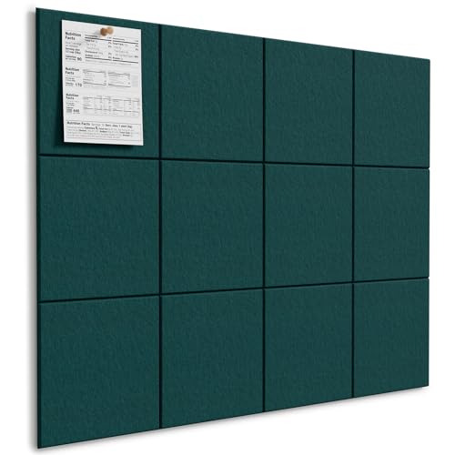 MaxGear Felt Bulletin Board 48" x 36", Dark Green Felt Wall Tile Wall Decor - color: Dark Green, size: 48" x 36"