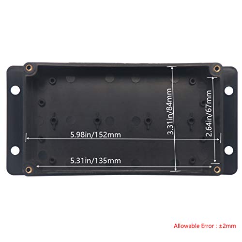 Project Box IP65 Waterproof Dustproof Junction Boxes ABS Plastic DIY Electronic Case,Indoor & Outdoor Electrical Power Cord Enclosure with Fixed Ear Black 6.22 x 3.54 x 2.36 inch(158x90x60mm)