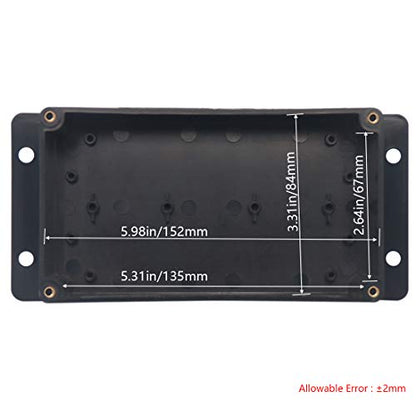 Project Box IP65 Waterproof Dustproof Junction Boxes ABS Plastic DIY Electronic Case,Indoor & Outdoor Electrical Power Cord Enclosure with Fixed Ear Black 6.22 x 3.54 x 2.36 inch(158x90x60mm)