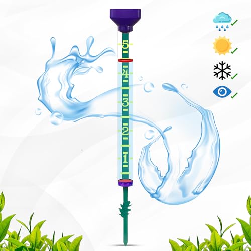Headwind EZRead 21” Giant Professional Outdoor rain Gauge, USA Made Heavy Duty All Weather Freeze Proof Stake or mountable with Float, Violet (820-1002VIO) - color: Violet, size: 21-Inch