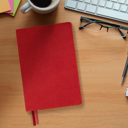 Plexon Dotted Journal Notebook, Notebook Journal 160 Pages, Dotted Notebook Medium 5.7 inches x 8 inches, 120 GSM Thick Paper, Red, Hardcover - color: Red, style: Dotted