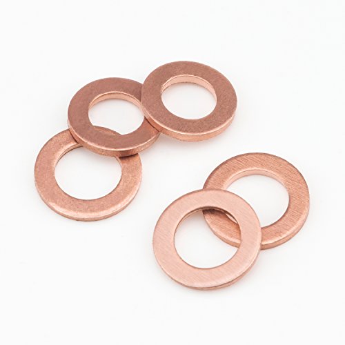 150PCS 8 Sizes Copper Metric Sealing Washers Flat Washers Assortment Kit