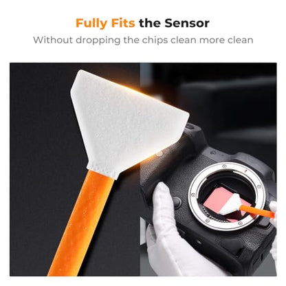 K&F CONCEPT 24mm Full Frame Sensor Cleaning Kit, with 20ML Sensor Cleaner - size: 24mm