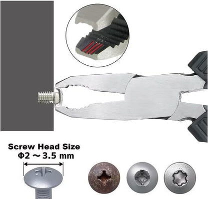 VAMPLIERS 5" Mini Stripped M2 Screw Extractor Pliers ESD Safe TPR Handles - style: 5" Mini Pliers
