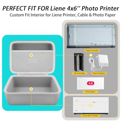 khanka Case Compatible with M110 M100 M200 Liene 4x6'' Photo Printer, Wi-Fi Picture Printer,Case Only(White) - color: White, style: for 4x6'' M110 M100 M200