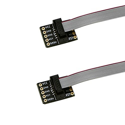 Treedix 2pcs JTAG Breakout Board Adapter Converter SWD Breakout Jtag Debug Board with 2 Row 1.27mm Pitch 10pins Female to Female IDC Connector Flat Flexible Gray Ribbon Jumper Cable 200mm for J-Link
