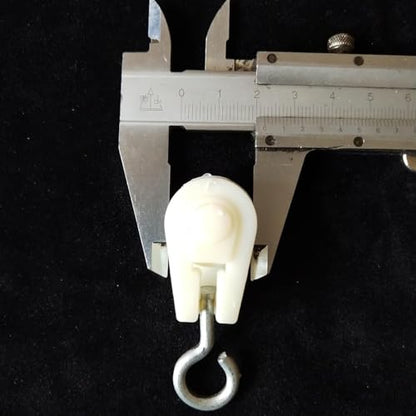 20Pcs White Mini Plastic Pulley Wheel, Lightweight Nylon Small Pulley Wire Rope Pulley Set Nylon Clothesline Pulley Kit for DIY Home School Cranes Pulley Frame Project, Pulley Blocks