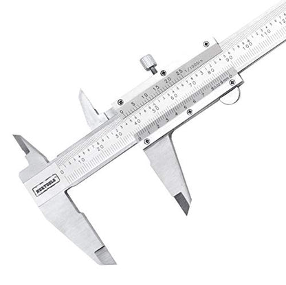 Professional Vernier Caliper Measuring Tool Stainless Steel 6 Inch/150mm for Inside,Outside, Depth and Step Measurements,0.001"/0.02mm High Precision Durable Micrometer - color: set 4