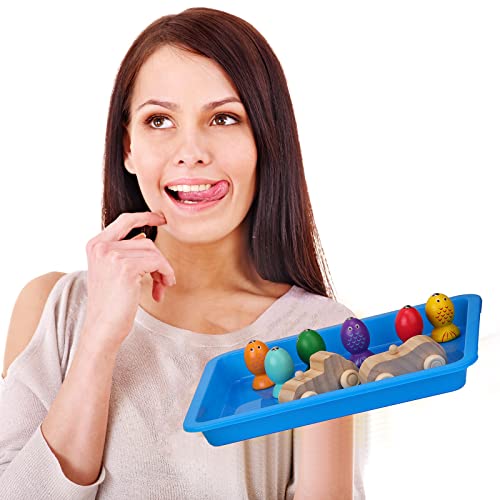 20 Pcs Small Plastic Art Sand Tray, Blue, Green, Yellow, White, Red - color: Blue, Green, Yellow, White, Red