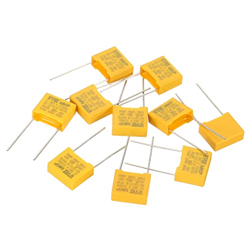 PATIKIL Safety Capacitors, 10 Pack 0.068uF AC 310V 10mm Pin Pitch 13x11x5mm Polypropylene Film Capacitor Assortment Kit for DIY Electronic Products - style: 0.068 uF