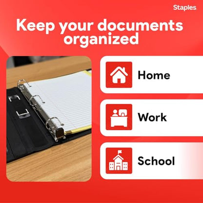 Staples Better 1-Inch D-Ring Binder, Heavy-Duty, Black, 275 Sheets - color: Black, size: 1-Inch