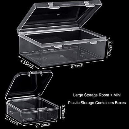 13 Pack Small Plastic Bead Organizers with Clear Case, 2.1 x 2.1 x 0.8 Inch - size: 2.1 x 2.1 x 0.8 Inch