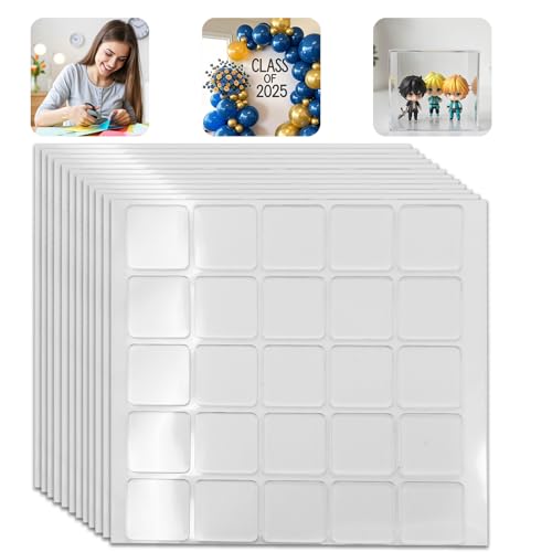 Clear Adhesive Dots, 300 Pack - size: 0.8*0.8IN