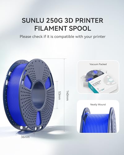 SUNLU 250g PLA Filament Bundle 1.75mm, Multicolor 3D Printer Filament - color: Clear