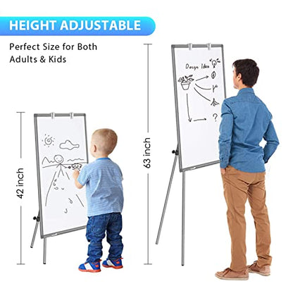 Maxtek Easel Whiteboard 36 x 24, Stand Tripod with Height Adjustable, Gray - style: 36x24 Gray