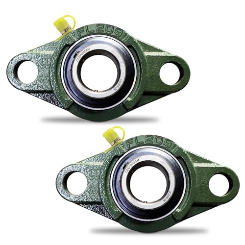 2 Pcs of UCFL209-28 Pillow Block Bearing Flange Mounted Pillow Block Bearings - Chrome Steel Bearings with 1-3/4" Bore - size: UCFL209-28-2Pcs