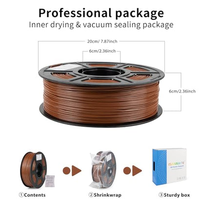 iSANMATE ASA Filament 1.75mm Brown 1KG, UV & Weather Resistant 3D Printer Filament Perfect for Outdoor Functional Parts, Dimensional Accuracy +/- 0.02mm, 1kg Spool (2.2lbs) - color: Brown