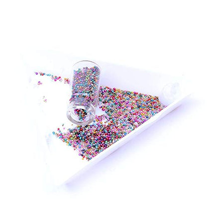 Tegg Sorting Tray 10PCS White Plastic Triangular Beads Sorting Trays Storage Container Plates for Beads Gems Crystals Nails