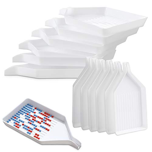 FEBSNOW 20PCS Diamond Art Painting Trays, Plastic Rhinestone Sorting Plate