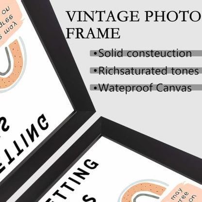 Boundaries Canvas Wall Art Rainbow Poster 16x20in Black Framed Flat - color: style 012, size: 16"L x 20"W