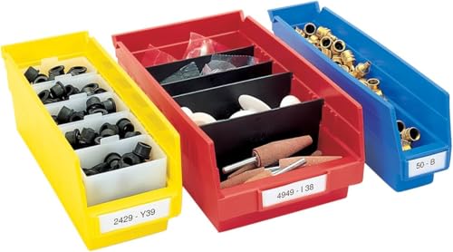 Akro-Mils 30110 Heavy Duty Plastic Shelf Bins, 12"x 3"x 4", Blue, 24-Pack - color: Blue