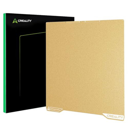 Creality K2 Pro Build Plate, 325×310 mm K1 Max PEI Coating Spring Steel Magnetic Bed, K2 Pro Upgrade Printing Plate, Double Sided Frosted Textured Build Plate for Creality Ender 3 V3 Plus 3D Printer - color: PEI Frosted Gold, size: K1 Max/Ender 3 V3 Plus/