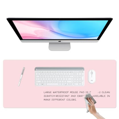 Dry Erase Desk Mat, Erasable Writing White Board for Making Plans - color: Pink