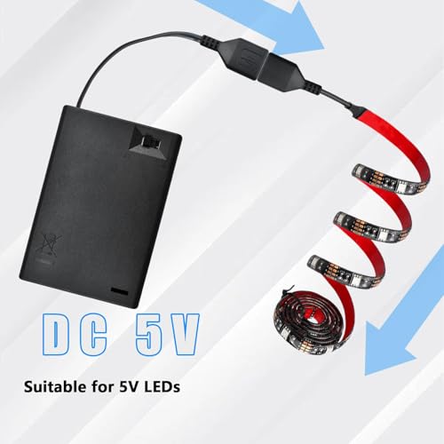 SDTC Tech 3 AA Battery Holder, USB Female Socket 3 AA Battery Case Box - size: 3AA
