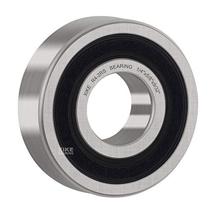 XiKe R4-2RS Sealed Ball Bearing, 1/4"x5/8"x0.196" (10-Pack) - size: R4-2RS - 6.35x15.875x5.556 mm