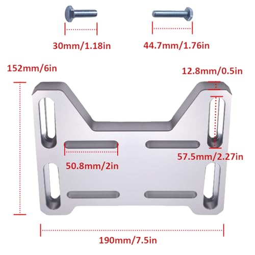 Adjustable Mini Bike Engine Mounting Plate for Predator 212cc - size: Silver, style: Machined