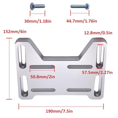 Adjustable Mini Bike Engine Mounting Plate for Predator 212cc - size: Silver, style: Machined
