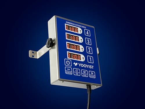 Commercial Kitchen Timer 4 Channel Digital Loud Alarm Cook Timer - color: Blue