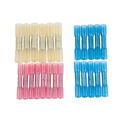 Gardner Bender GBX-TK Xtreme Assorted Butt Splice Terminal Kit, Adhesive Heat-Shrink Insulation, 22-10 AWG, Water / Environment Proof, 600 Volt, Crimp & Heat Seal Wire, 24 Pk., Yellow, Blue & Red