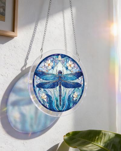 KaayeeWood Acrylic Suncatcher Puzzle, Moonlit Dragonfly-8.9 in - color: Moonlit Dragonfly, size: 8.9 in
