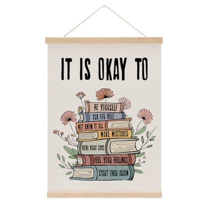 Inspirational Boho Poster Hanger, Positive Affirmations Wall Decor - color: Multi 0045