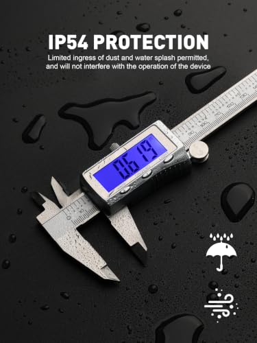 6'' Rechargeable Digital Caliper, All Metal & Long Lasting Design