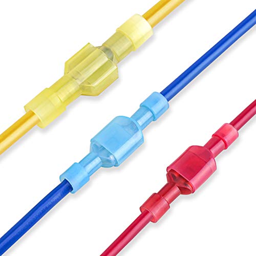 TICONN 100 Pcs Nylon Spade Connector Kit, Insulated Crimp Wire Connectors - style: Yellow 100Pcs