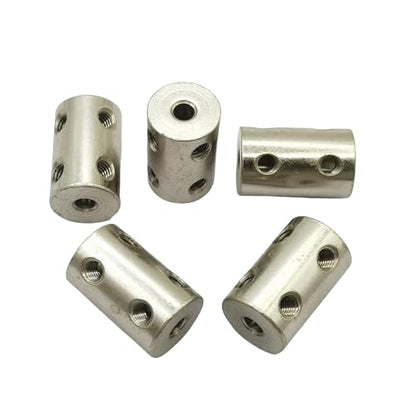 5Pcs 4mm to 4mm Shaft Coupler Connectors,Steel Coupler Rigid Couplings Adapter with Screws for CNC Machine 3D Printer RC Motor Accessories and DIY - size: 4mm to 4mm