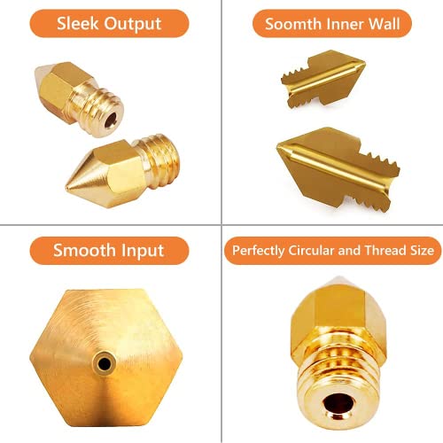 Creality Official MK8 Ender 3 Nozzles 24 pcs 3D Printer Brass Nozzles Extruder for Ender 3 Series and Creality CR-10 0.2mm, 0.3mm, 0.4mm, 0.5mm, 0.6mm, 0.8mm, 1.0mm Printer Nozzle Kit - style: MK8 24P