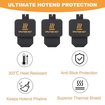 10PCS Hotend Silicone Sock for Bambu Lab H2D/H2S Series, High Temperature 300°C Heat Resistant Nozzle Cover, Anti-Stick & Thermal Insulation Protective Case for 3D Printer Accessories - size: H2D/H2S