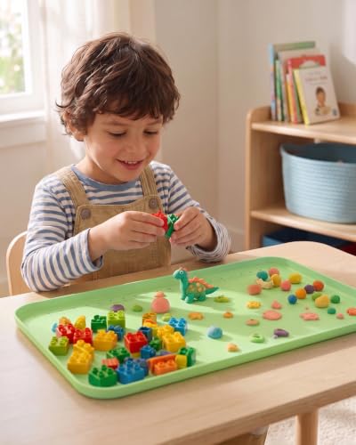 Silicone Mats for Crafts, 12" x 19" Waterproof Non-Slip Playdoh Mat - color: Green, size: 19"x12"