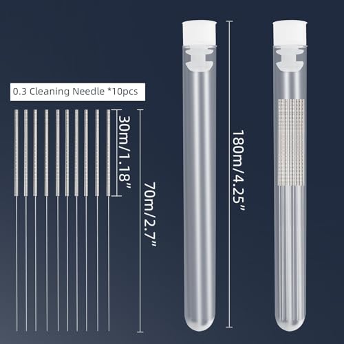 3D Printer Nozzle Cleaning Kit: 10Pcs 0.3mm Nozzle Cleaner, by 5APLUSREPRAP - size: 0.3mm